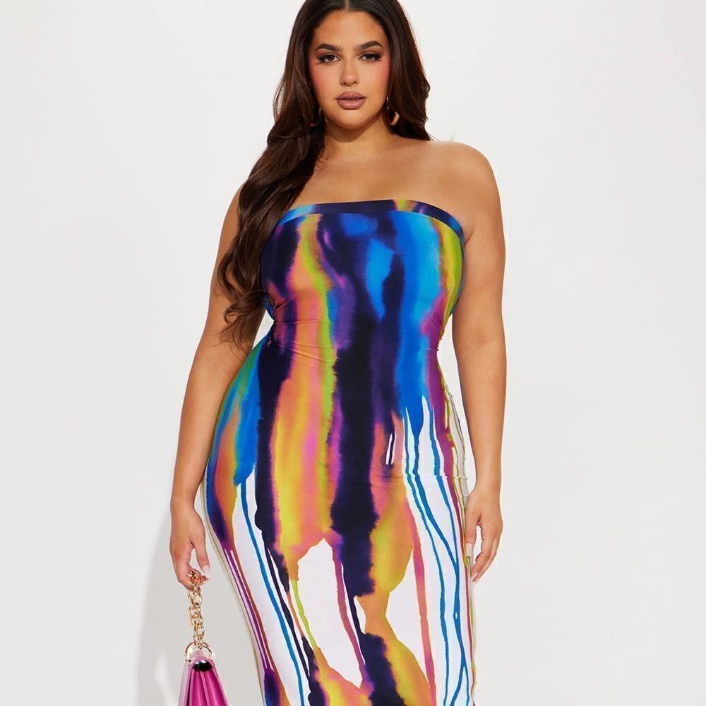 NWT Fashion Nova Coming Through Maxi Dress - 3X